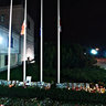 Candles near polish Parliament after airplane crash 10 04 2010