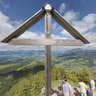 Cross on summit of mount Imberger Horn