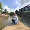 Ferryman, Ciliwung River, Jakarta
