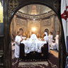 Easter mass in the White monastery in Sohag, Egypt