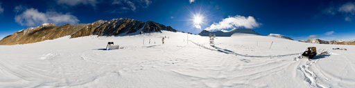 Weather stations in the Upper Cirque of McCall Glacier (080812 1036)