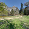 Yosemite Falls from the Merced River