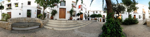Square in the Old Town of Altea, Costa Blanca, Spain