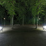 glowing park benches Duesseldorf