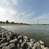 Duesseldorf Old Town from the other side of Rhine River