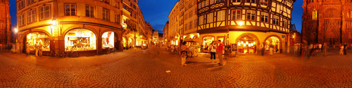 Nightlife near the Notre Dame de Strasbourg