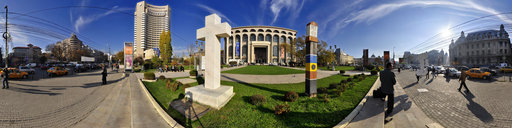National Theatre and Intercontinental Hotel in Bucharest
