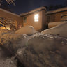 My House at night after the big snowfall of February 2010