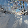 Mediterranean Villa, Reston, VA, USA after the big snow, in front of my house