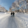With my friend Mike Scheurer on Wainwright Dr with plenty of snow around