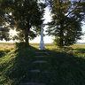 Mistrice - religious cross by the roadside outdoor