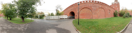 Moscow. The Kremlin. Alexander Garden. The Troitskaya Tower. Troitskiy bridge