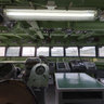 Bridge of retired warship Kangwon of Jinhae Maritime Park