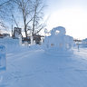 Snow sculpture: A mermaid