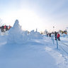 Snow sculpute: A cloud