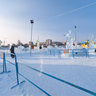 Snow sculpture: Never give up!