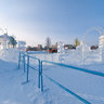 Snow sculptures: left- Frostfirebird, right - Everything is beautiful in nature