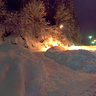 Railway Station Jesenny - at night