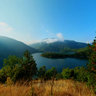 Sunrise over the Vacha dam