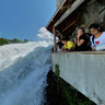 Aussicht im Fels am Rheinfall