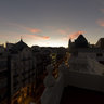 Sunset from a Gran Via street terrace
