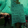 Inside the camp of Puerta del Sol, Madrid