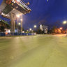 Building highway bridge D1 in Povazska Bystrica night