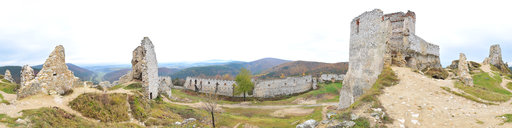 Čachtice upper castle courtyard castle