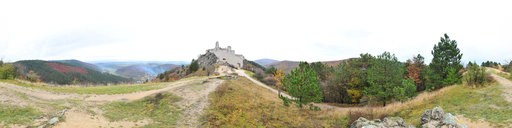Castle Čachtice view from south