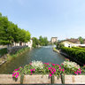 Valeggio Sul Mincio-wood bridge in Borghetto-