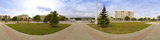 Square near railway station, Kustanay, Kazakhstan