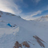 Zugspitzplatt (view to construction of Igloo Villages)
