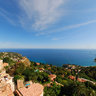 Vieux village de Roquebrune Cap-Martin, vue de la baie