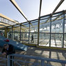 Pedestrian bridge near the Kiev station in Moscow