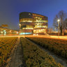 Traffic Circle Mercedesstrasse near the Mercedes-Benz-Museum