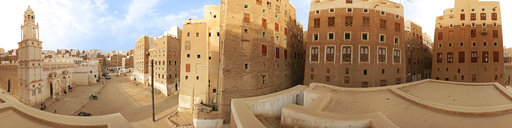 Old mosque with square in Shibam - Yemen