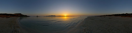 Beach of La Pelosa at Dawn in Stintino