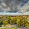 A panorama view to old town in Tallinn from the Toompea loss, Estonia