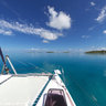 Tikehau pass anchorage on a very calm day