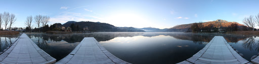 Lake of Caldonazzo - winter dawn - San Cristoforo