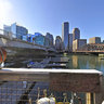 Majestic Boston Skyline viewed from the Fort Point Channel
