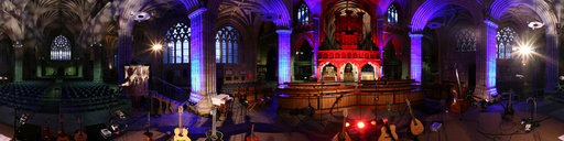 Exeter Cathedral before a live performance by Show of Hands