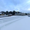 Exmouth Seafront - Snowy Zebra Crossing