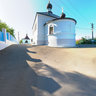 The village of Severskaya. Svyatonikolsky temple from Trang