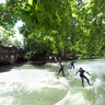 Surfing at the Eisbach (Ice River)