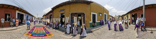 Waiting for a Procession during Holy Week in Angitua, Guatemala