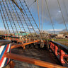 On the deck of Batavia ship, Lelystad, the Netherlands