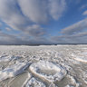 Vecaki beach in wintertime, Latvia
