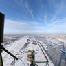 View from the 150 m high platform of the Riga TV tower