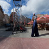 Street performers in Old Riga, Latvia